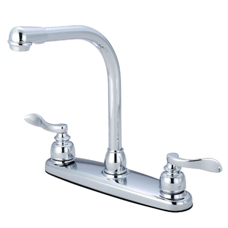 Kingston Brass KB8751NFLLS NuWave French Centerset Kitchen Faucet, Polished Chrome KB8751NFLLS